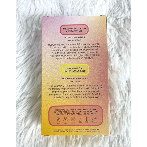 Provence Beauty Natural Vegan Glow Brighter Serum Treatment System Hyaluronic - Picture 7 of 9